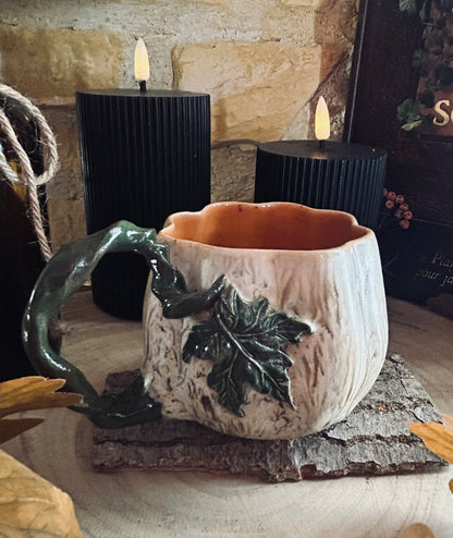 Mug citrouille « le calice de la forêt enchantée »