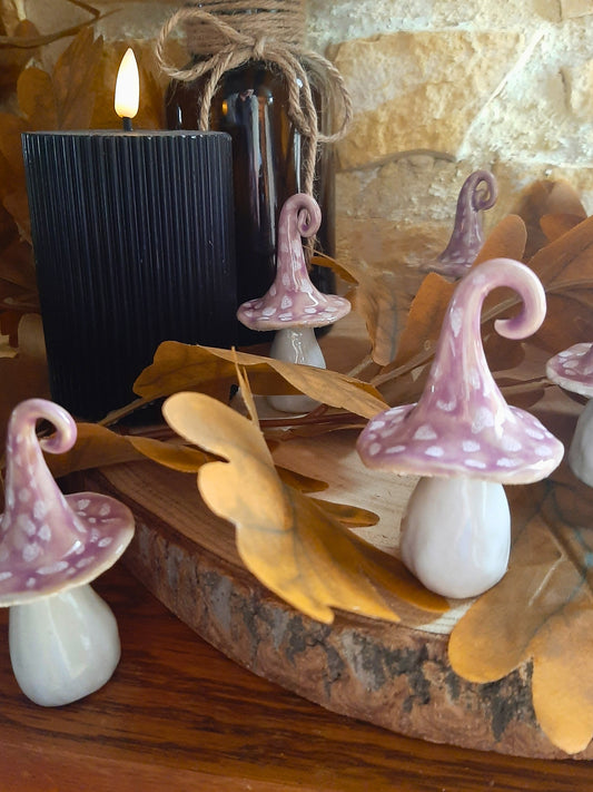 Les champignons des fées- décoration en grès