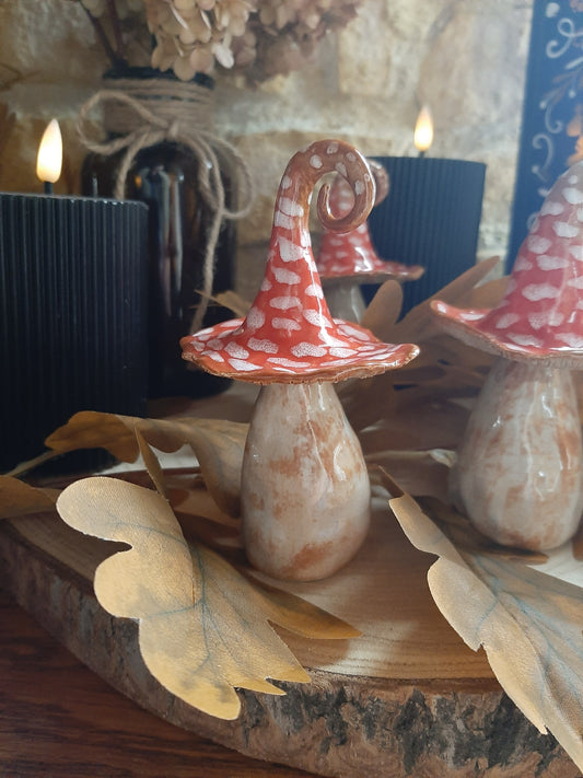 Les champignons enchantés - décoration en grès
