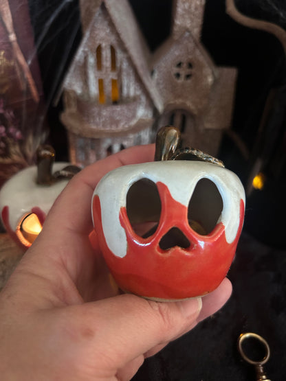 La Pomme Maudite - Photophore en grès